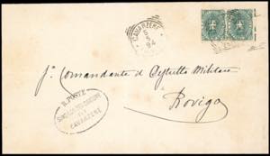 1894 - 5 cent. verde Stemma, coppia ... 