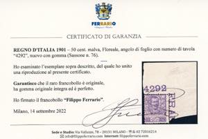 1901 - 50 cent. Floreale (76), ... 
