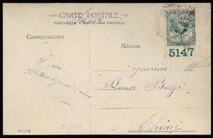 1906 - 5 cent. Floreale (70), bordo di ... 