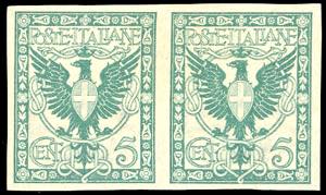 1901 - 5 cent. Floreale, non dentellato, ... 