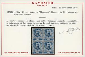 1901 - 25 cent. Floreale (73), ... 