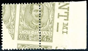 1901 - 45 cent. Floreale (75), stampa ... 