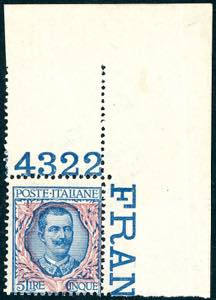 1901 - 5 lire Floreale (78), angolo di ... 