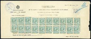 1913 - 5 cent. Leoni (81), 20 esemplari, ... 