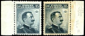 1911 - 15 cent. Michetti, III tipo, stampa ... 