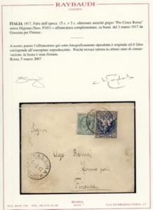 1917 - 15 + 5 cent. Croce Rossa, ... 