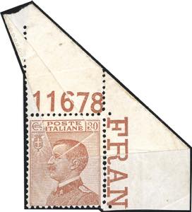 1922 - 30 cent. Michetti, stampa incompleta ... 