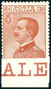 1922 - 30 cent. Michetti, non dentellato in ... 