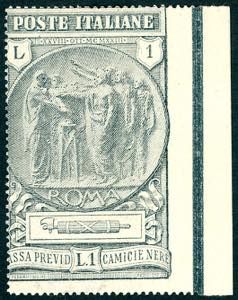 1923 - 1 + 1 lira Camicie Nere, non ... 