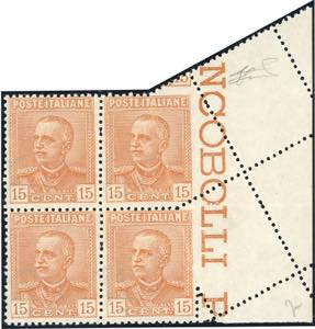 1929 - 15 cent. Parmeggiani (240), blocco di ... 