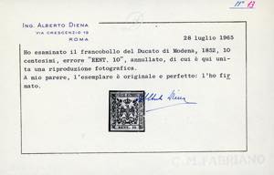 1852 - 10 cent. rosa chiaro, senza ... 