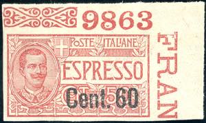 1922 - 60 cent. su 50 cent. rosso ... 