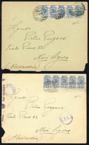 1944 - 10 cent. fasci al centro (25), due ... 