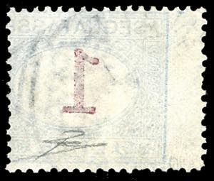 1890 - 1 lira azzurro e carminio, ... 