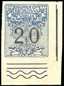 1924 - 20 cent. prova darchivio su carta ... 