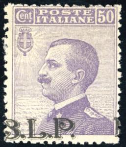 1922 - 50 cent. soprastampa BLP del II tipo ... 