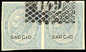 1863 - 15 cent. De La Rue soprastampato ... 