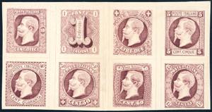 1863 - Saggi Ronchi, foglietto contenente ... 