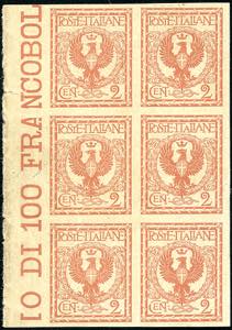1901 - 2 cent. Floreale (69), blocco di sei ... 