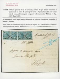 MOTTOLA, manoscritto - 20 cent. su ... 