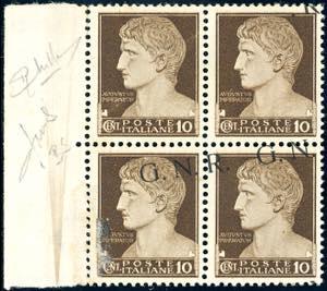 1943 - 10 cent. soprastampa G.N.R. di ... 