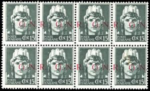 1843 - 15 cent. soprastampa G.N.R. di ... 