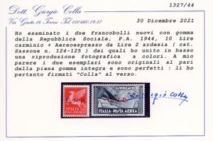 1944 - 10 lire e 2 lire ardesia, ... 