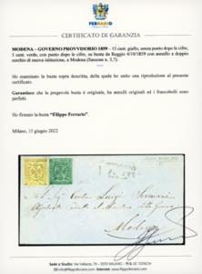 1859 - 15 cent. giallo, senza ... 