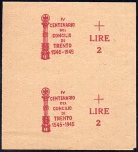 1945 - IV centenario del Concilio di Trento, ... 