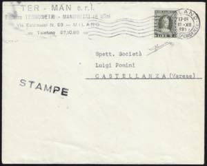 1951 - 5 lire marca da bollo, perfetta, su ... 