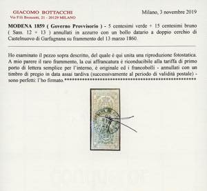 1859 - 15 cent. bruno, 5 cent. ... 