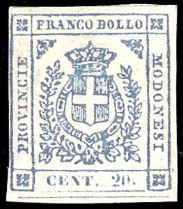 1859 - 20 cent. ardesia violaceo (15), nuovo ... 