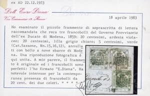 1859 - 20 cent. ardesia violaceo e ... 