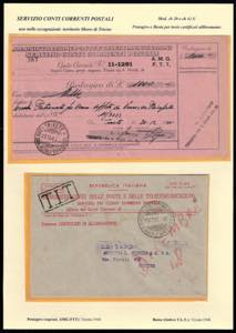 1948 - Un modulo per Postagiro e una busta ... 