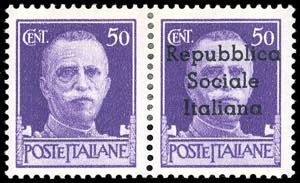 TERAMO 1944 - 50 cent., coppia orizzontale, ... 