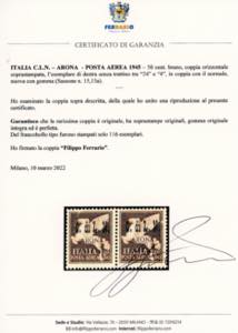 ARONA POSTA AEREA 1945 - 50 cent., ... 