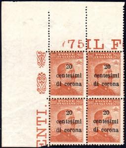 TRENTO E TRIESTE 1919 - 20 cent. su 20 cent. ... 