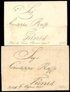 TUNISI 1834/53 - Cinque lettere ... 