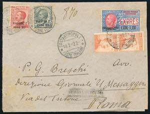 COSTANTINOPOLI 1922 - 1,20 pi. su 15 cent., ... 