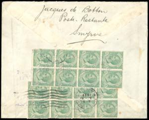 SMIRNE 1922 - 5 cent. Leoni (Regno 81), due ... 