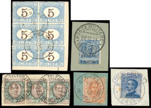 BENGASI 1901/1916 - Cinque frammenti con ... 