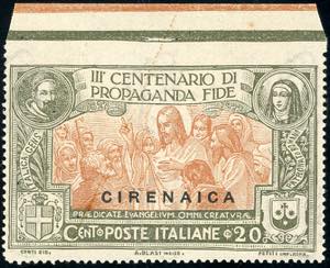 1923 - 20 cent. Propaganda Fide, non ... 