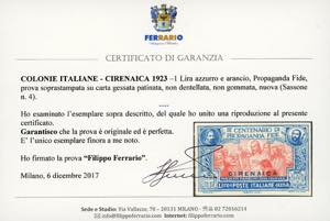 1923 - 1 lira Propaganda Fide, ... 