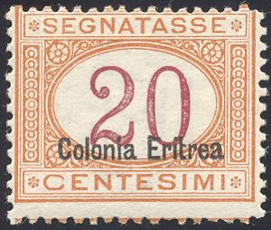 SEGNATASSE 1920 - 20 cent. soprastampa in ... 