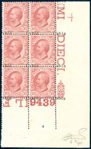 1912 - 10 cent. rosa Leoni, soprastampa del ... 