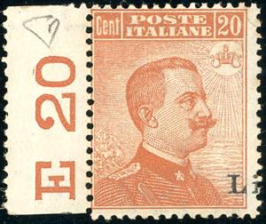 1916 - 20 cent. Michetti (20), solo Li in ... 