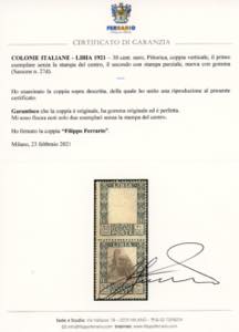 1921 - 30 cent. Pittorica, coppia ... 