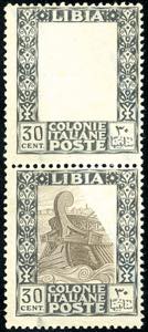 1921 - 30 cent. Pittorica, coppia verticale, ... 