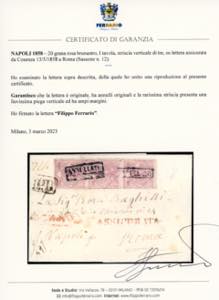 1858 - 20 grana rosa brunastro, I ... 
