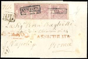 1858 - 20 grana rosa brunastro, I tavola ... 